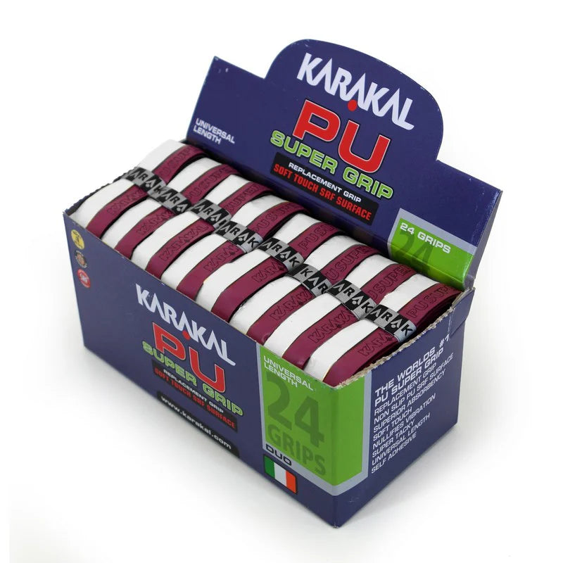 Karakal PU Super Grip Duo Maroon White x 24