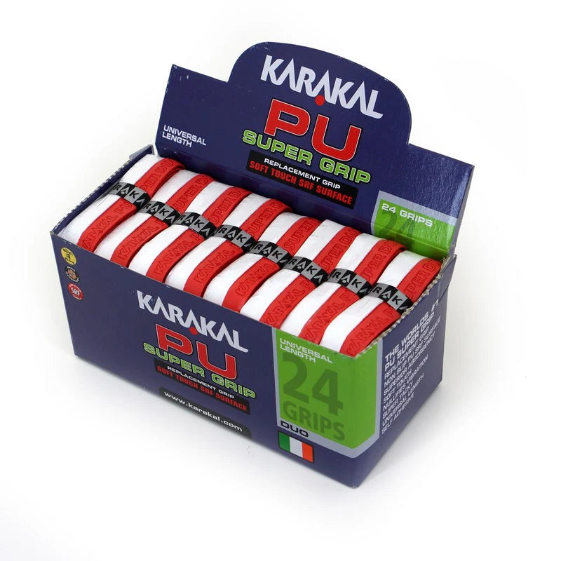 Karakal PU Super Grip Duo Red White x 24