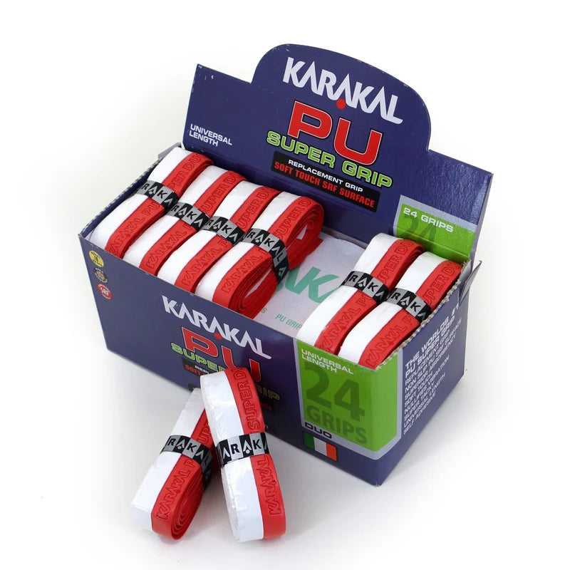 Karakal PU Super Grip Duo Red White x 24