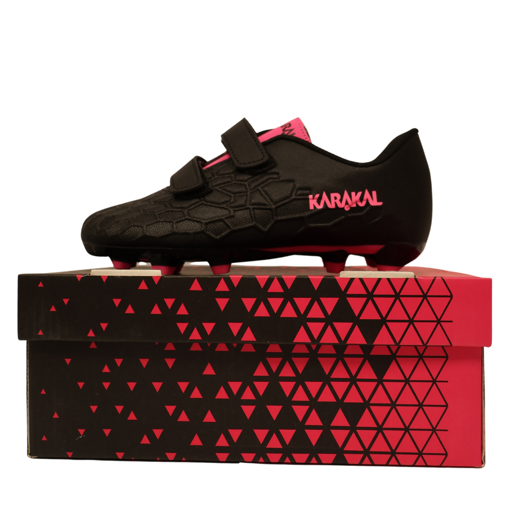 Karakal Hex Football Boot Black Pink x 10 Pairs (10-2UK)