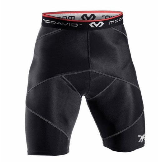 Mc David Cross Compression Short With Hip Spica Black