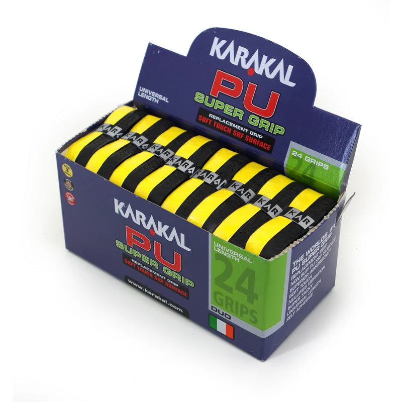 Karakal PU Super Grip Duo Black Yellow x 24