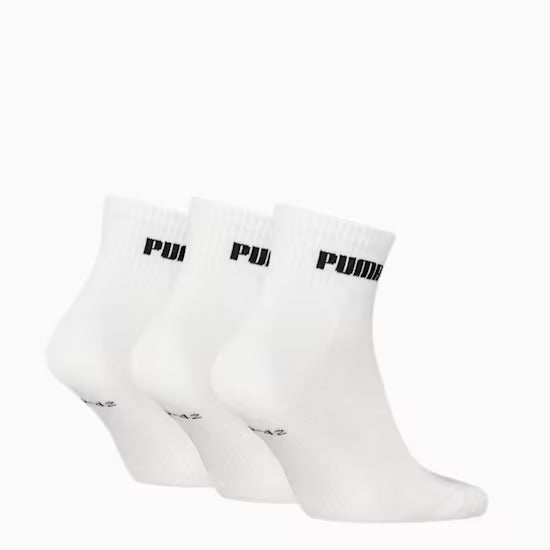 Puma Quarter Sock 3pk White New x6