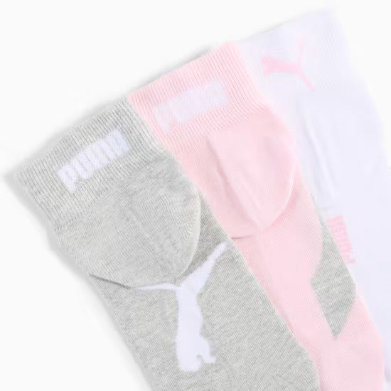 Puma Quarter Sock 3pk Prism Pink New x6