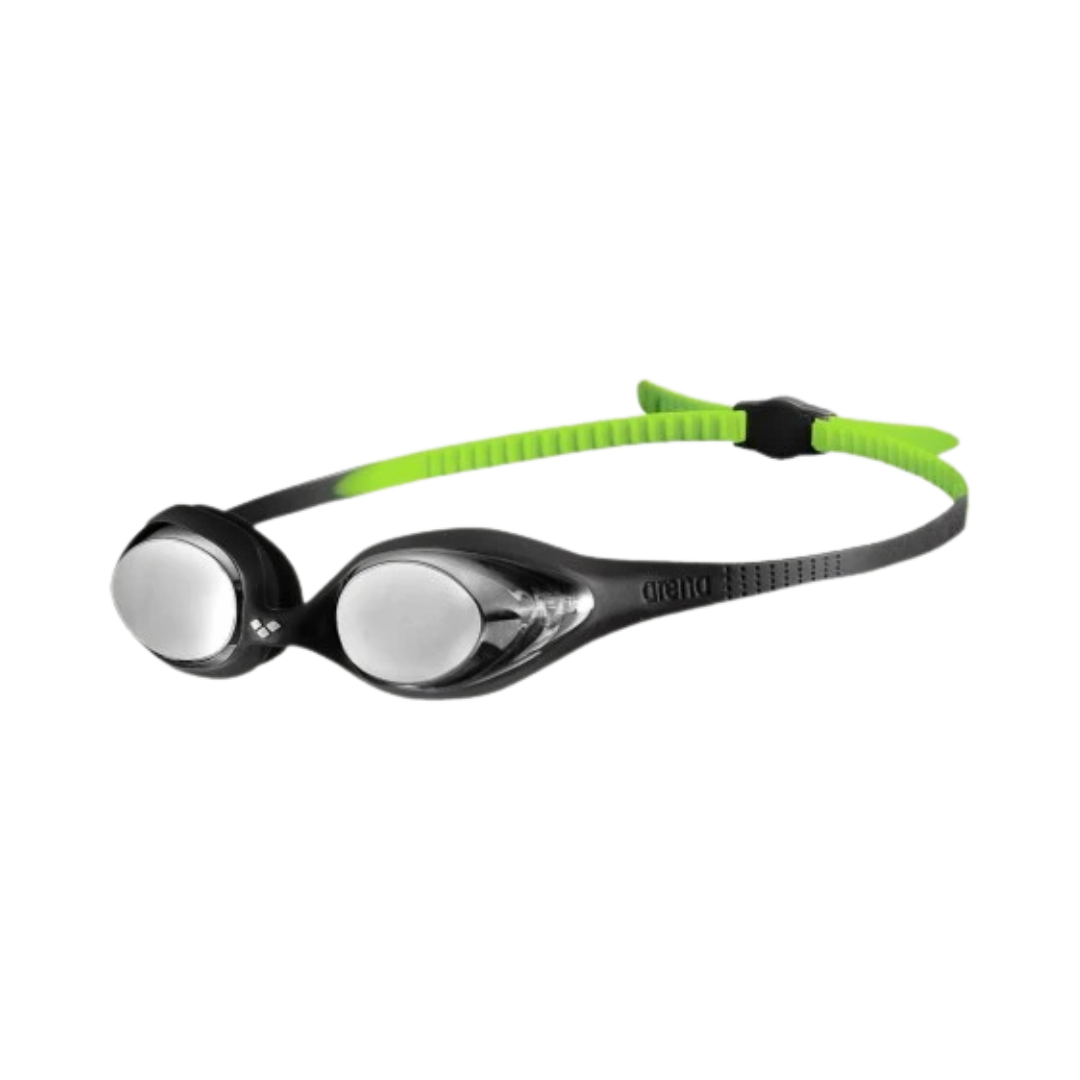 Arena Spider Junior Goggle Mirror Black Silver Green- 6 Pack