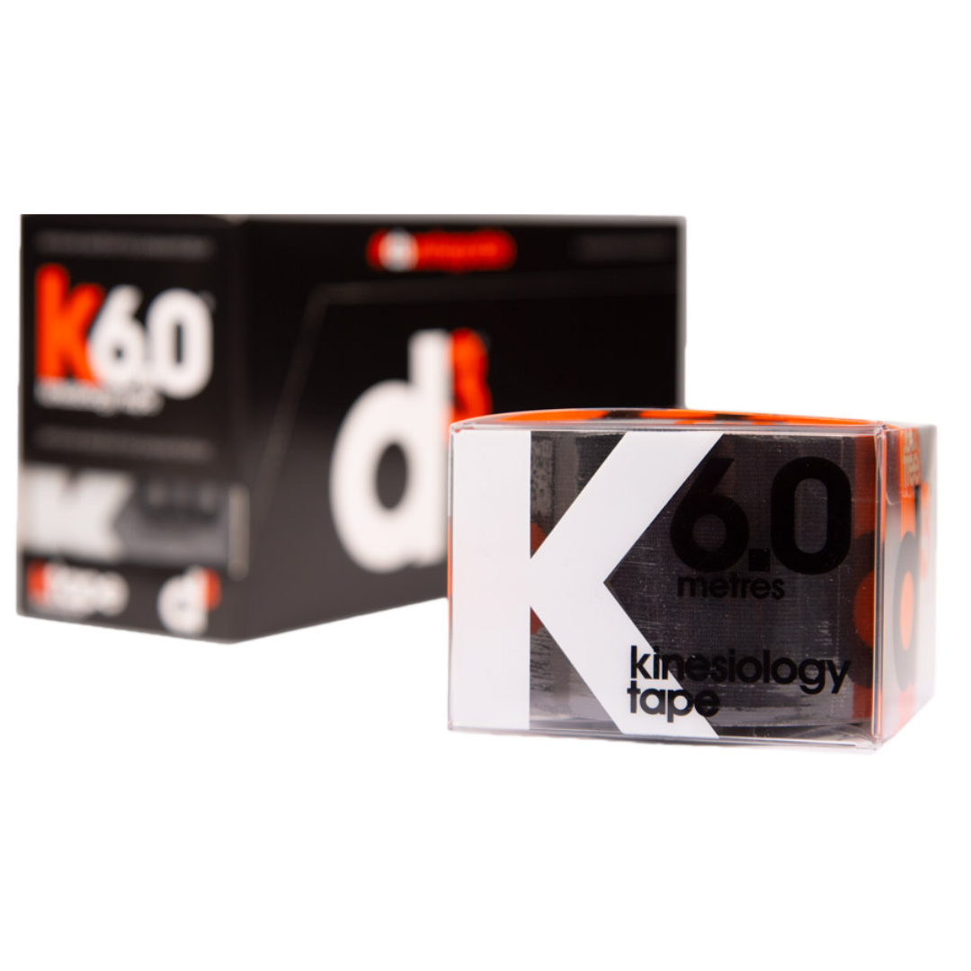 d3 Kinesiology Tape 6 Metre Black x 6