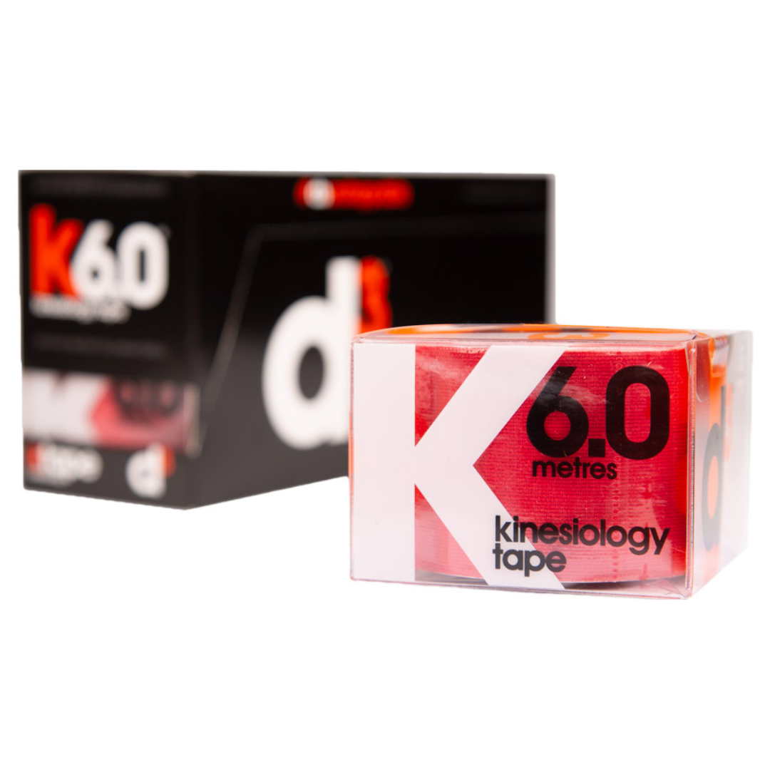 d3 Kinesiology Tape 6 Metre Red x 6