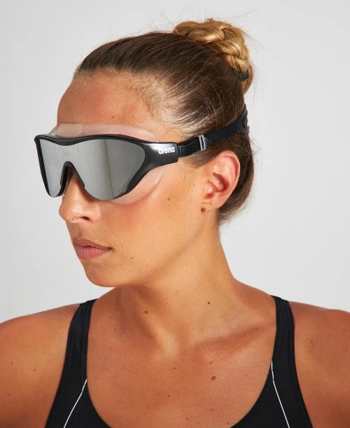 Arena The One Mask Mirror Silver Black - 6pk