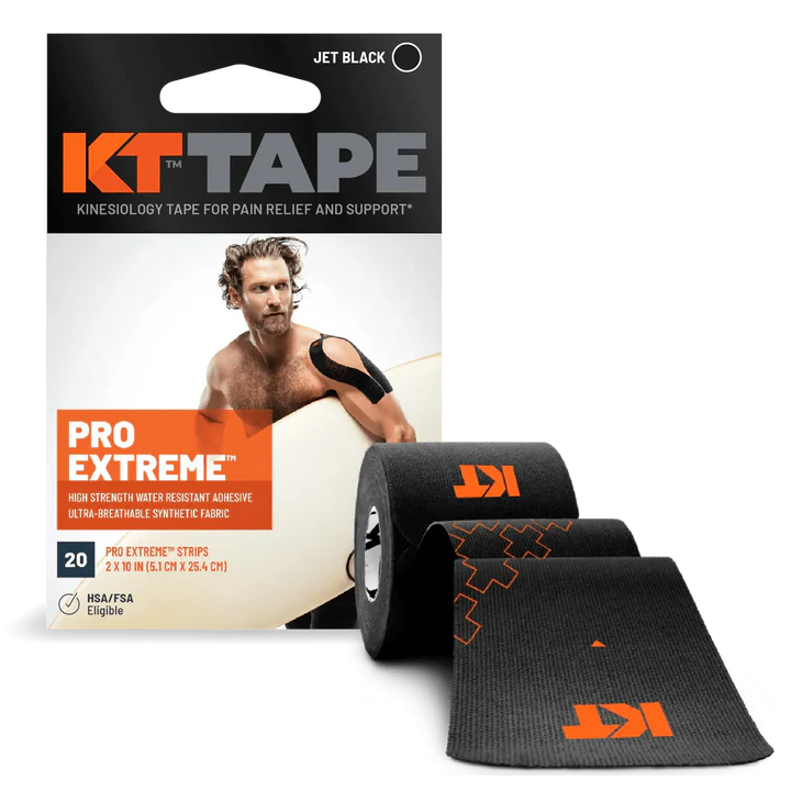 KT Pro Tape Precut (20x25cm) Jet Black (4 Pack)