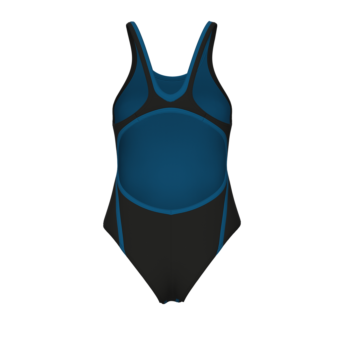 Arena Womens Solid Swimsuit Tech Back - Black Blue Cosmo