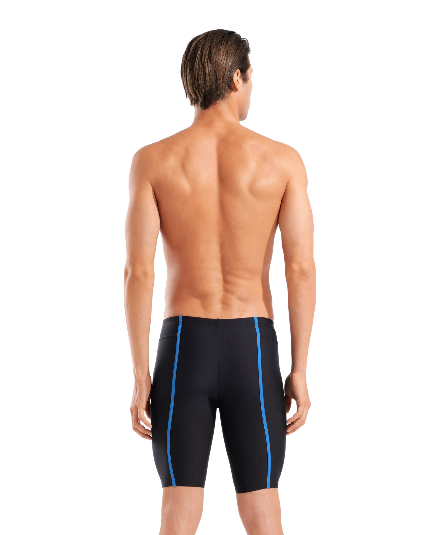 Arena Mens Solid Swim Jammer Black Blue Cosmo