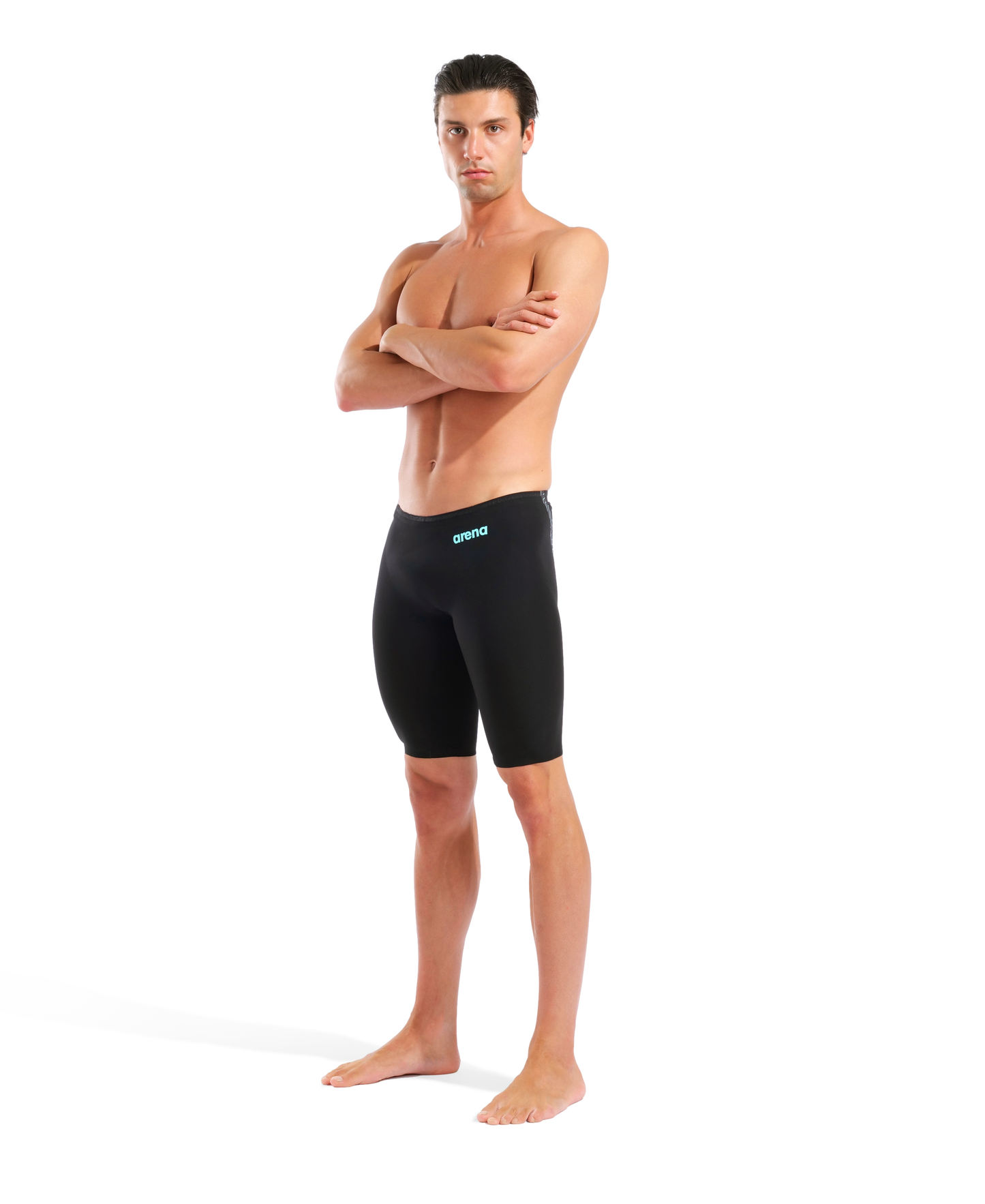 Arena Veloce Mens Jammer Black Teal
