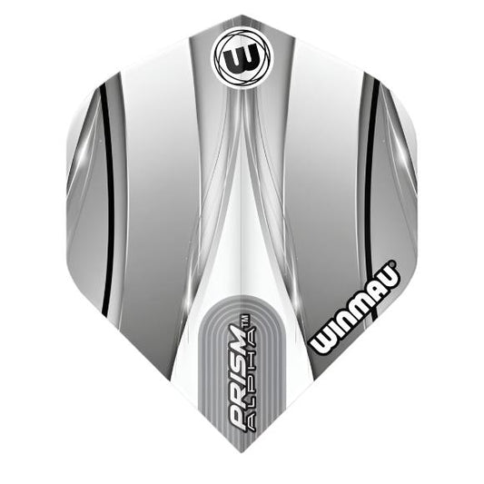 Winmau Prism Alpha Flights White Black x 10