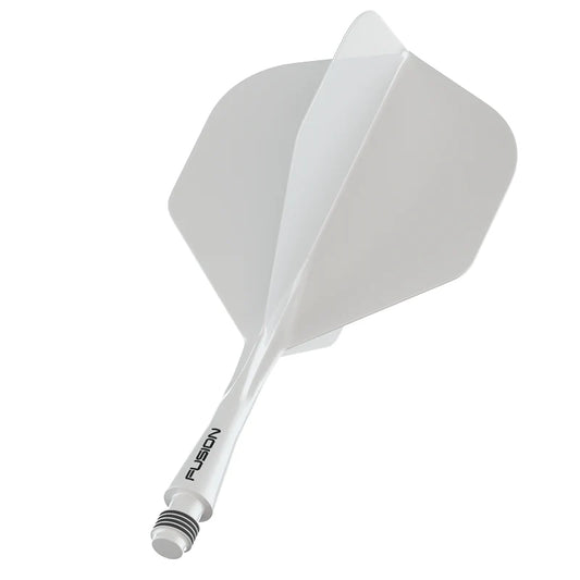 Winmau Fusion Integrated Flight & Shaft White Short