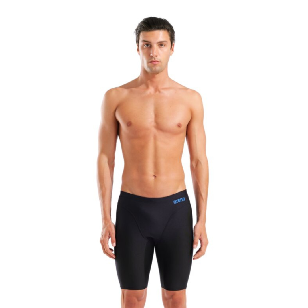 Arena Mens Solid Swim Jammer Black Blue Cosmo