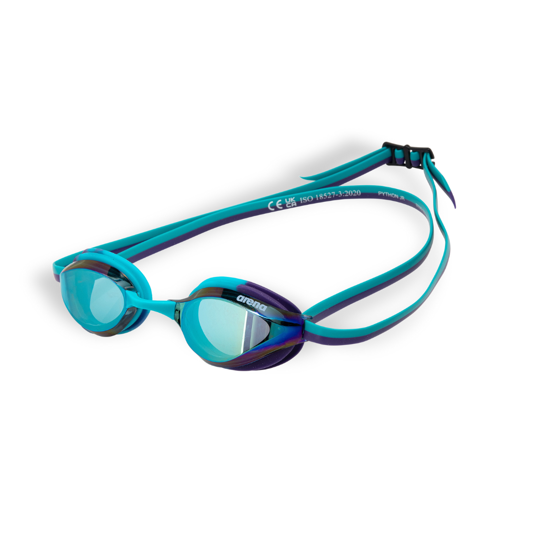 Arena Python Junior Goggle Mirror Emerald Peacock Plum 6pk