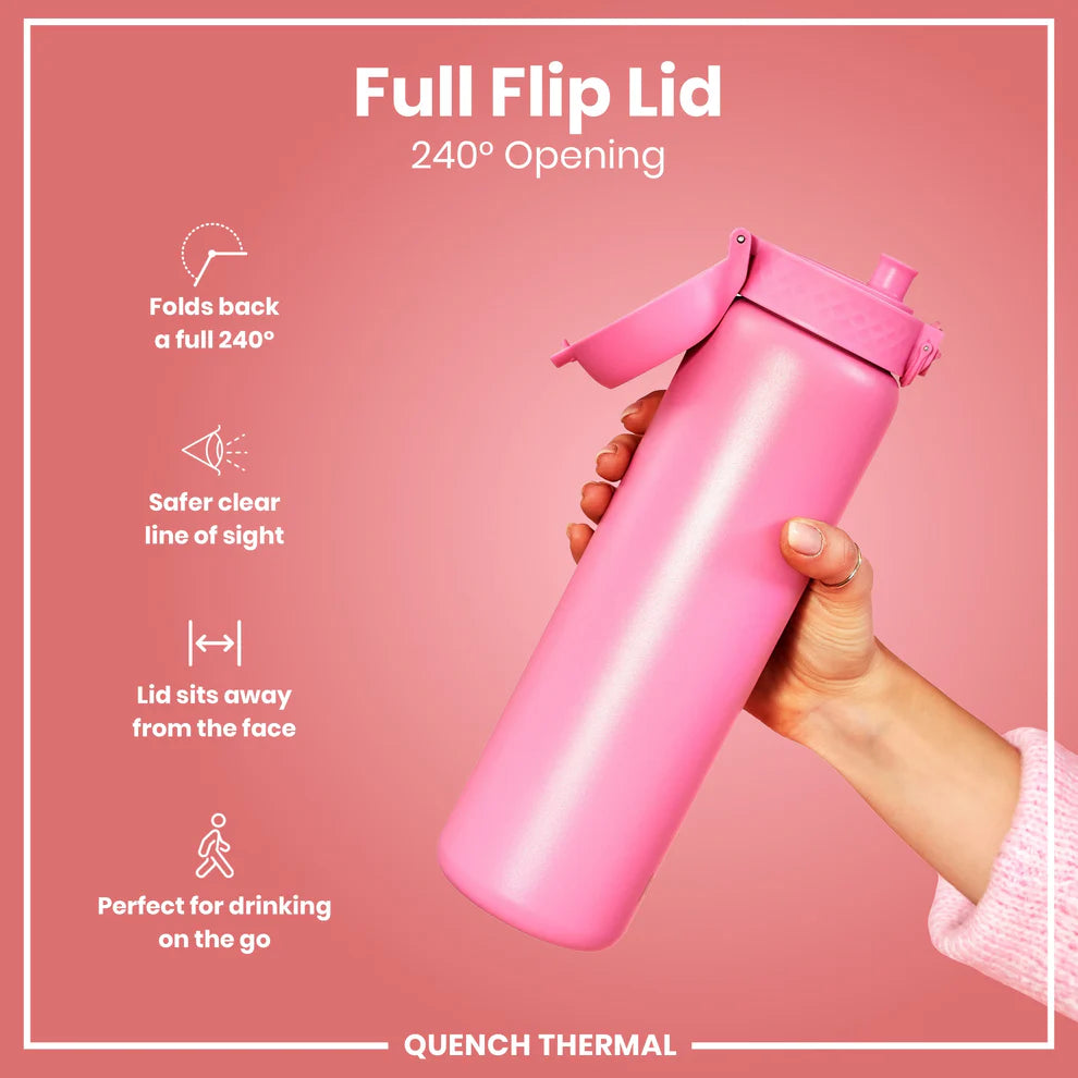 Ion8 Quench Vacuum Insulated Water Bottle Rose Bloom