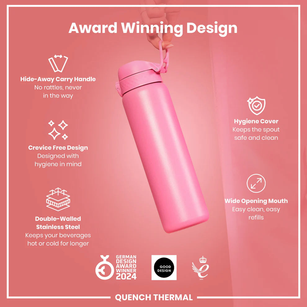 Ion8 Quench Vacuum Insulated Water Bottle Rose Bloom