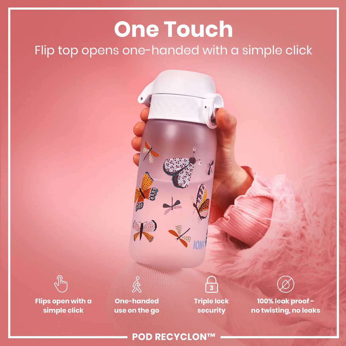 Ion8 Pod Water Bottle Butterflies