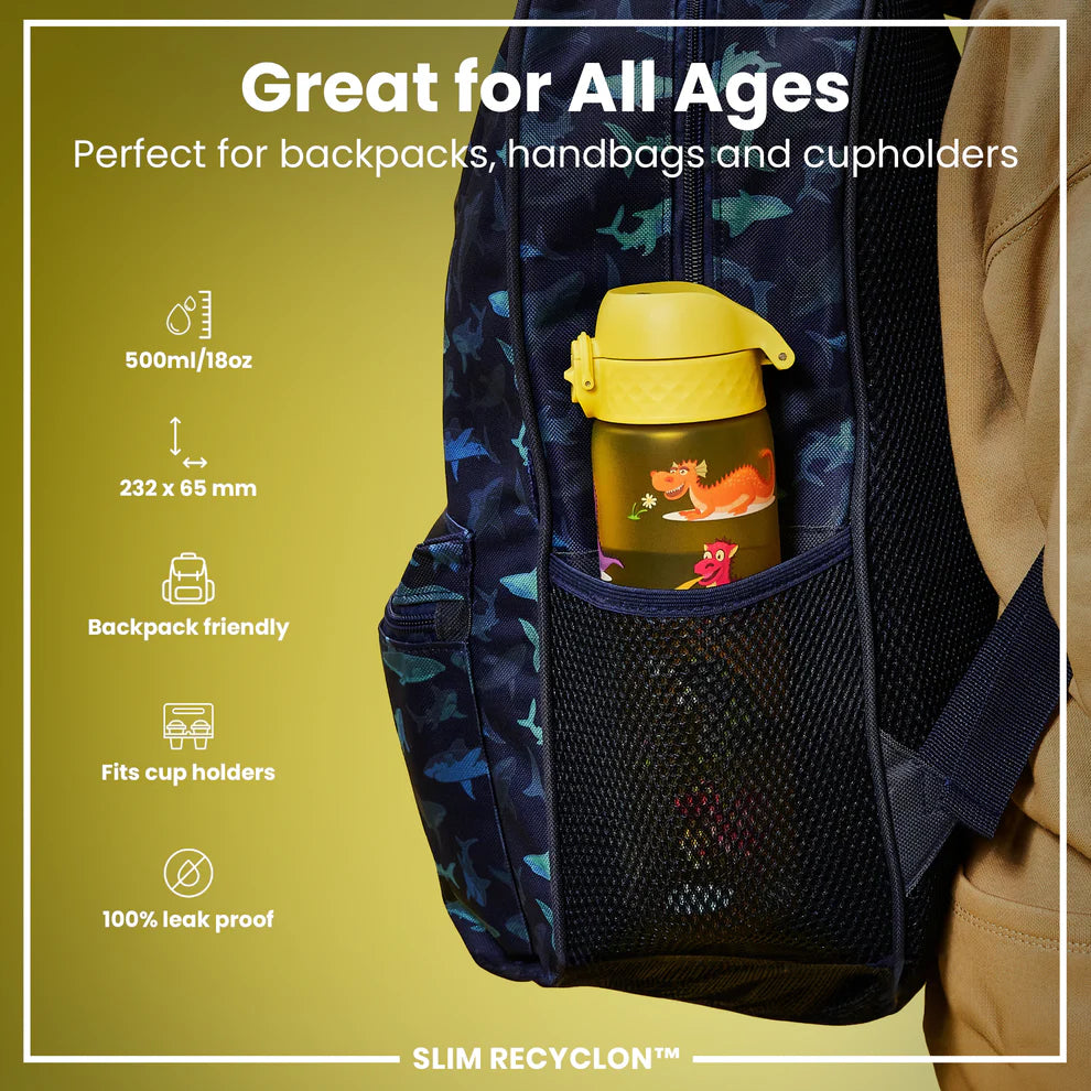Ion8 Slim Water Bottle Dragons
