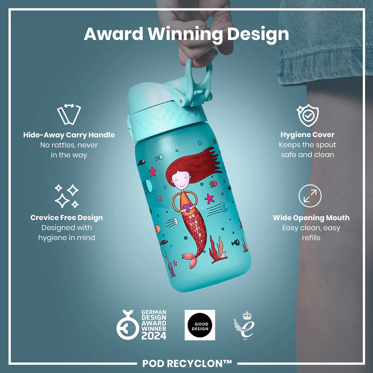 Ion8 Pod Water Bottle Mermaids