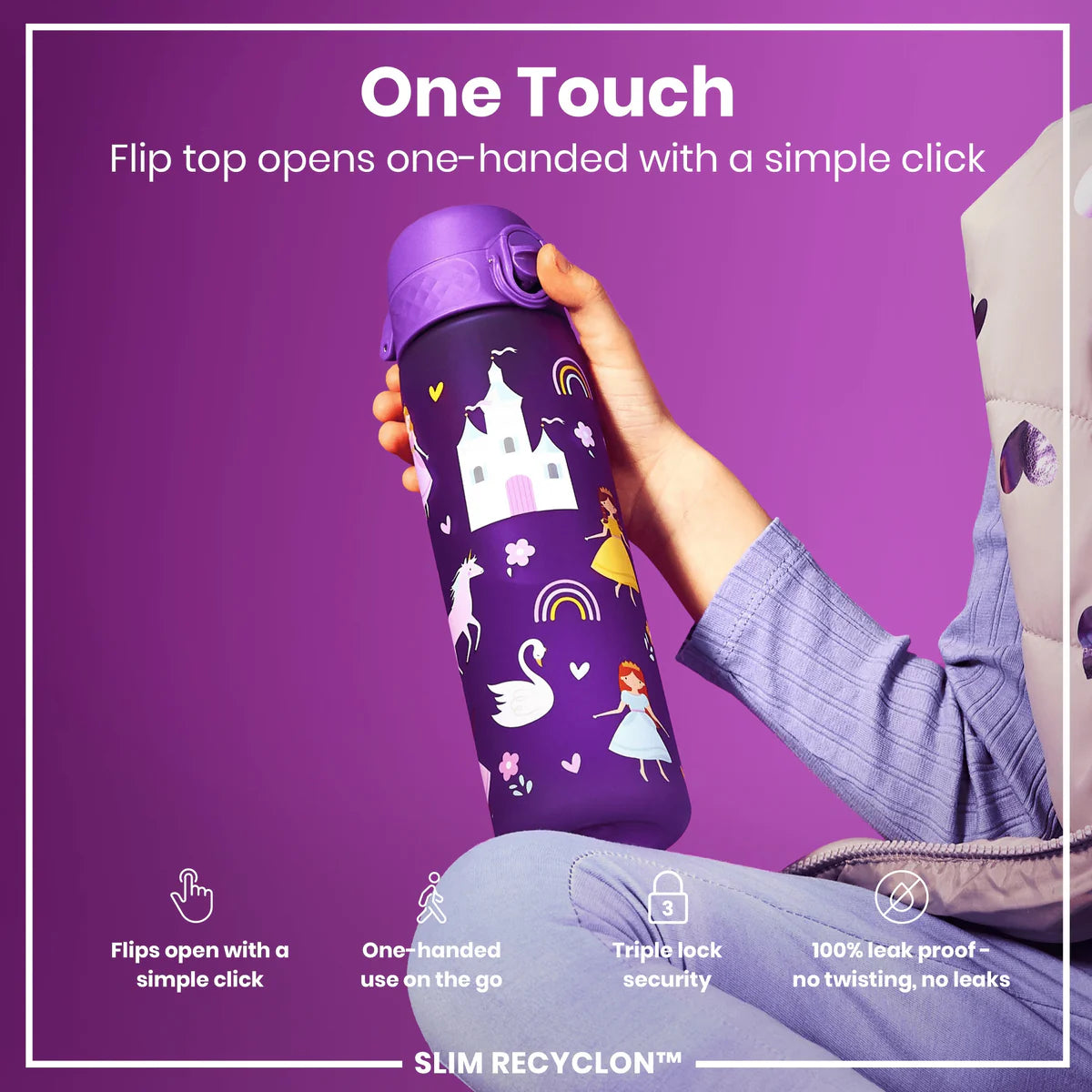 Ion8 Slim Water Bottle Princess
