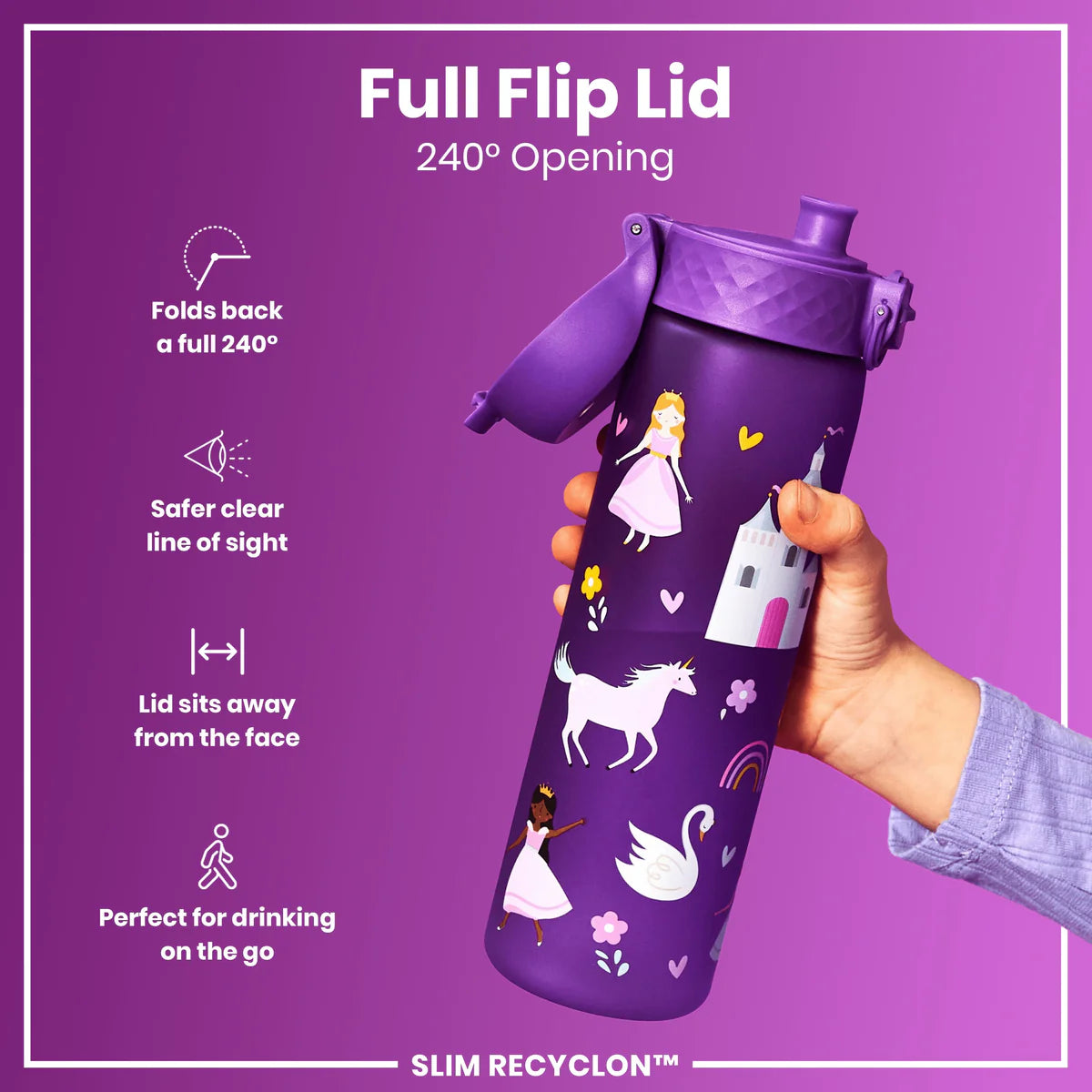 Ion8 Slim Water Bottle Princess