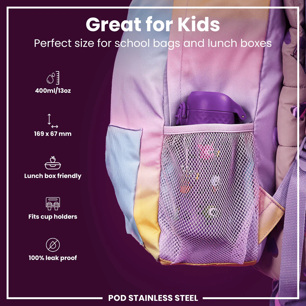 Ion8 Pod Stainless Steel Water Bottle Alien