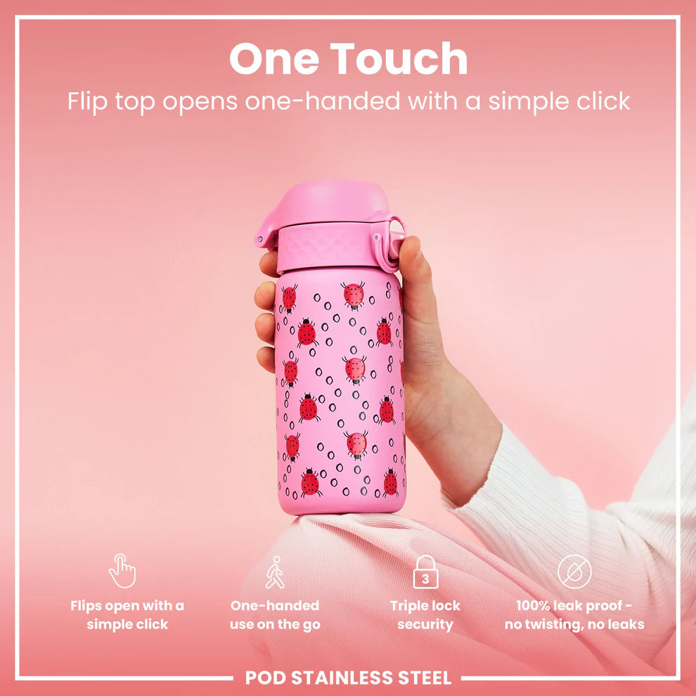 Ion8 Pod Stainless Steel Water Bottle Ladybug