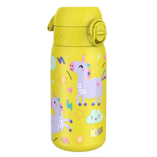 Ion8 Pod Stainless Steel Water Bottle Unicorns Yellow