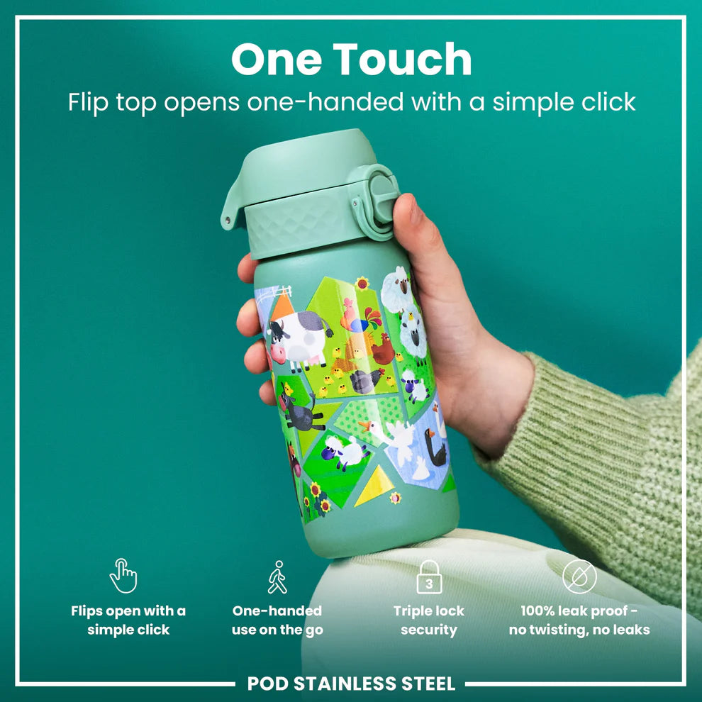 Ion8 Pod Stainless Steel Water Bottle Farming Animals