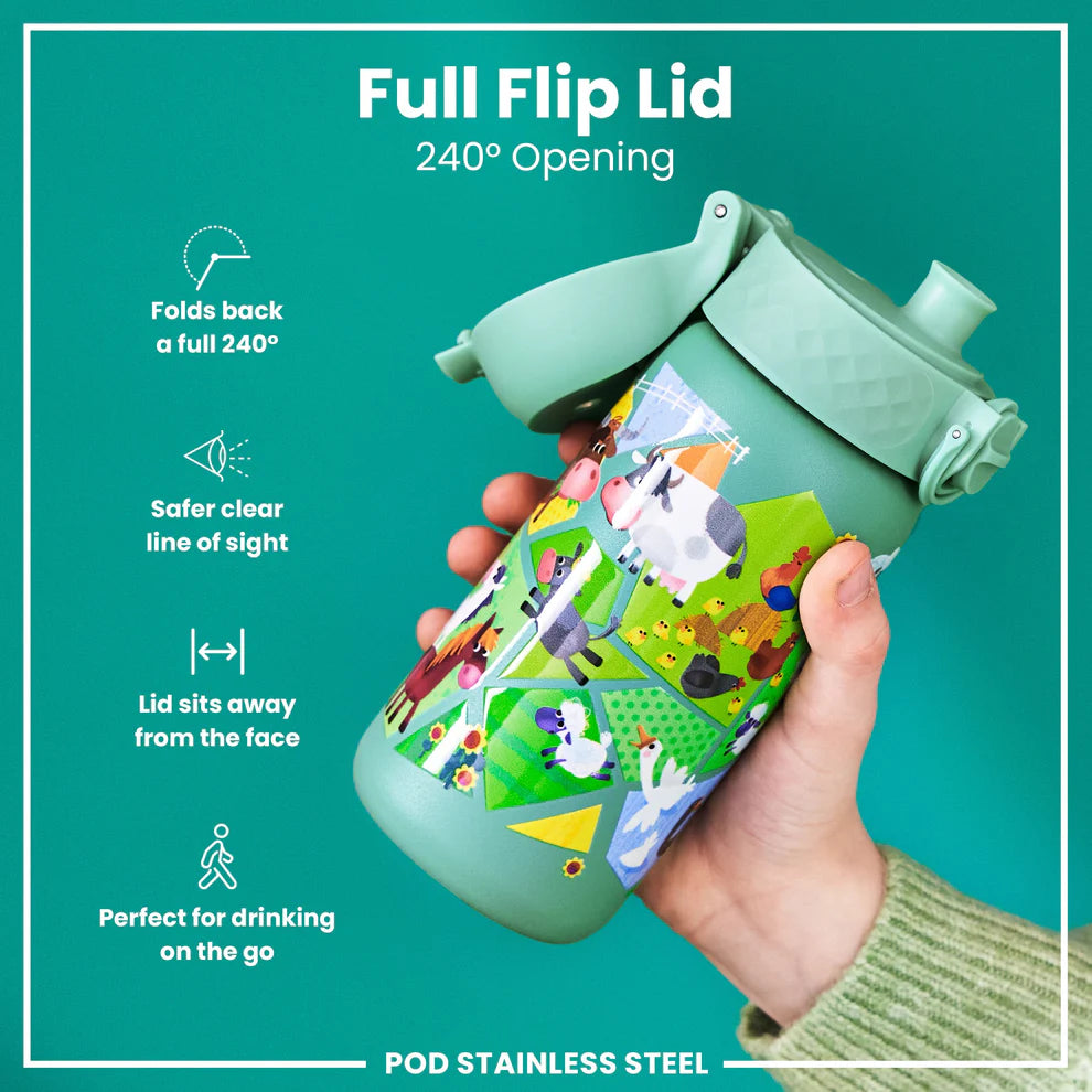 Ion8 Pod Stainless Steel Water Bottle Farming Animals