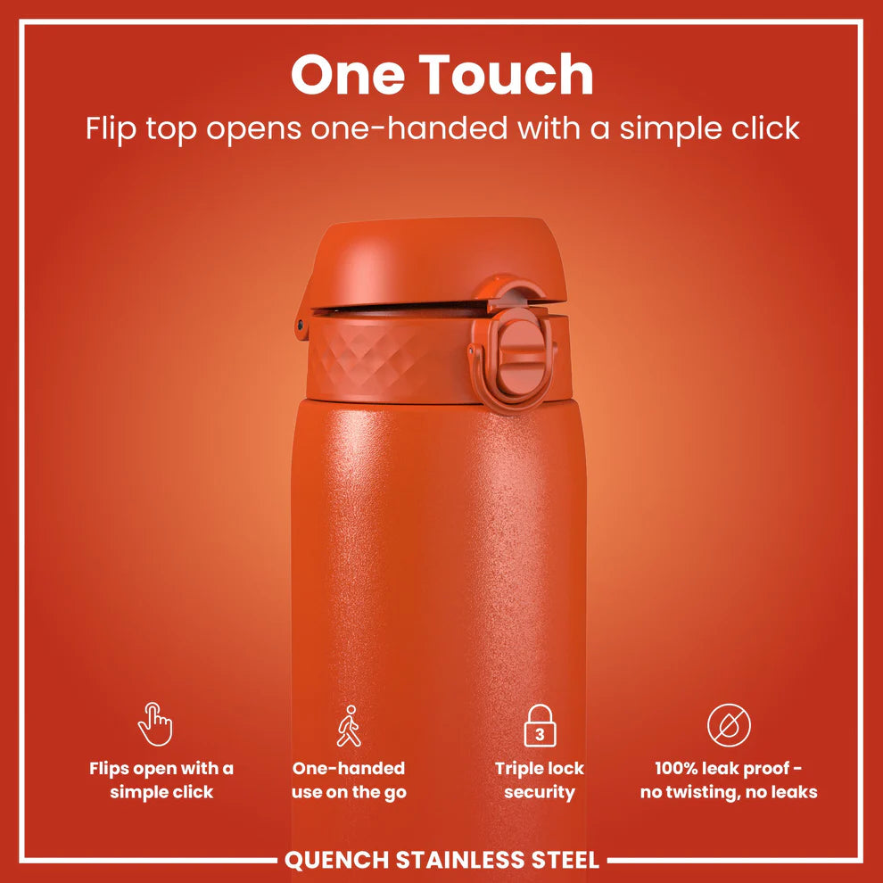 Ion8 Quench Stainless Steel Water Bottle Hearty Orange