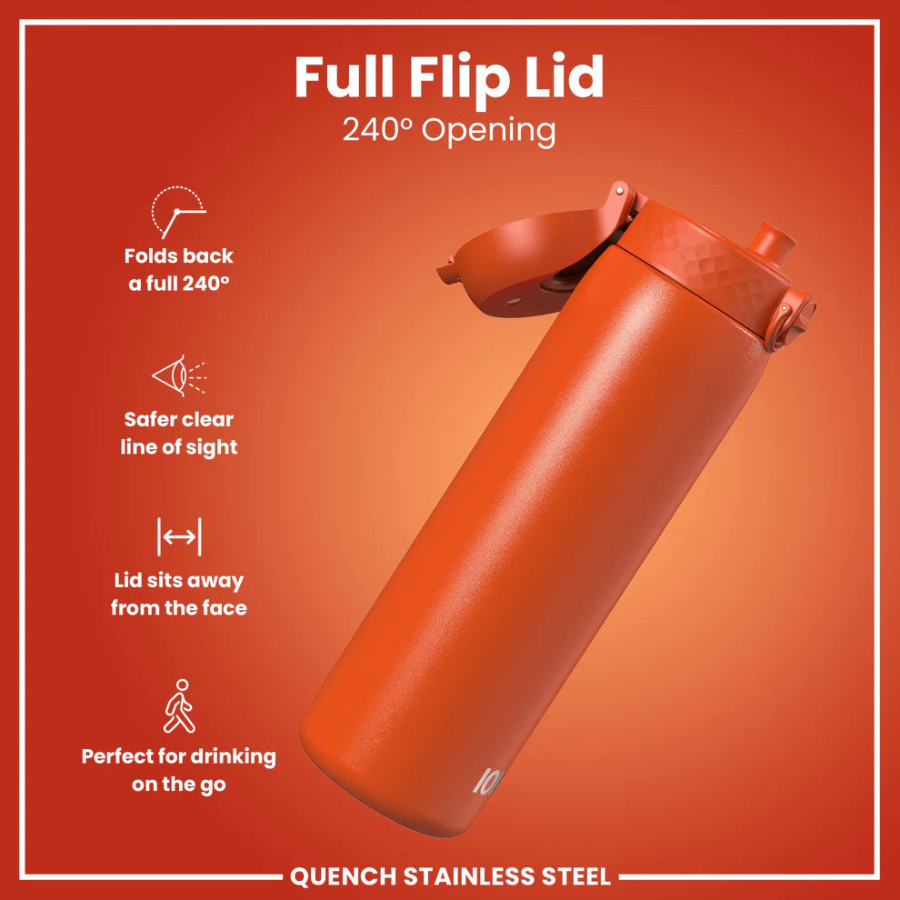 Ion8 Quench Stainless Steel Water Bottle Hearty Orange