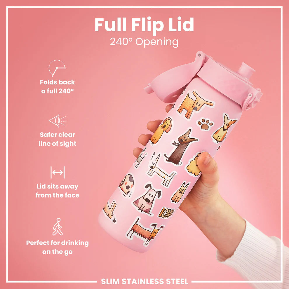 Ion8 Slim Stainless Steel Water Bottle Dogs