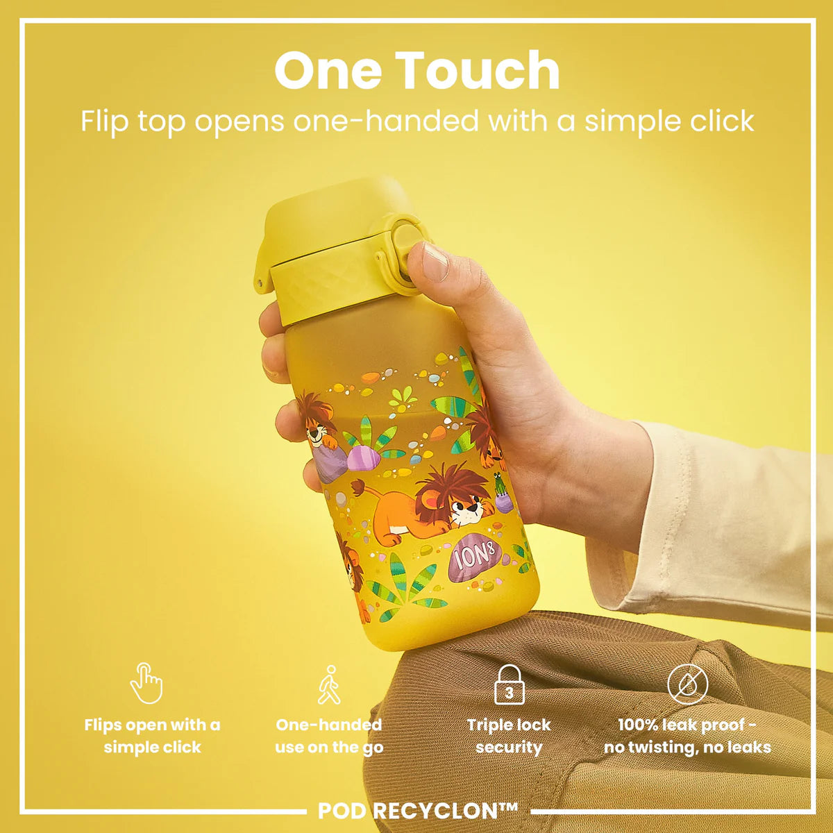 Ion8 Pod Water Bottle Lions
