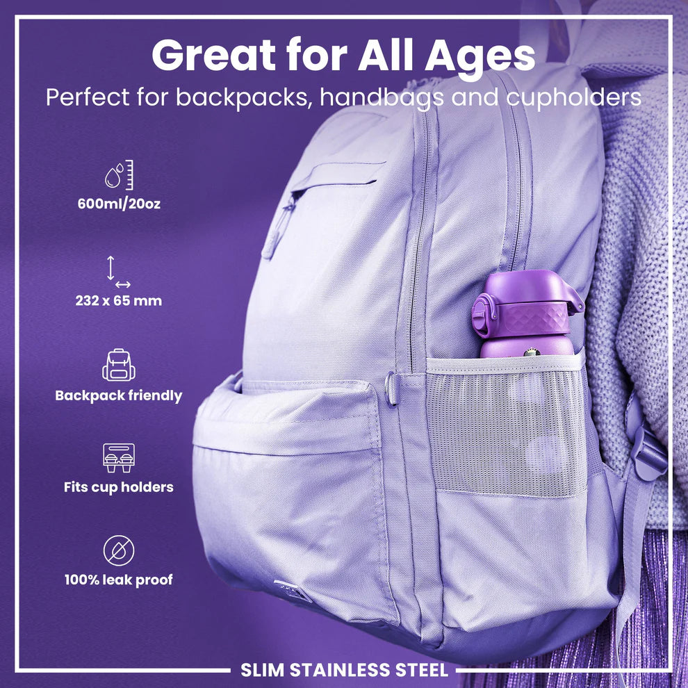 Ion8 Slim Stainless Steel Water Bottle Princess