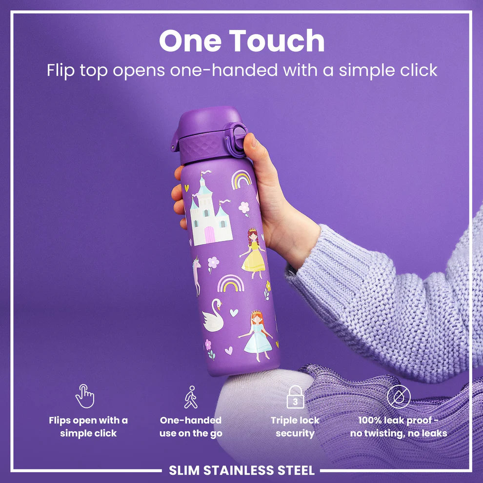 Ion8 Slim Stainless Steel Water Bottle Princess