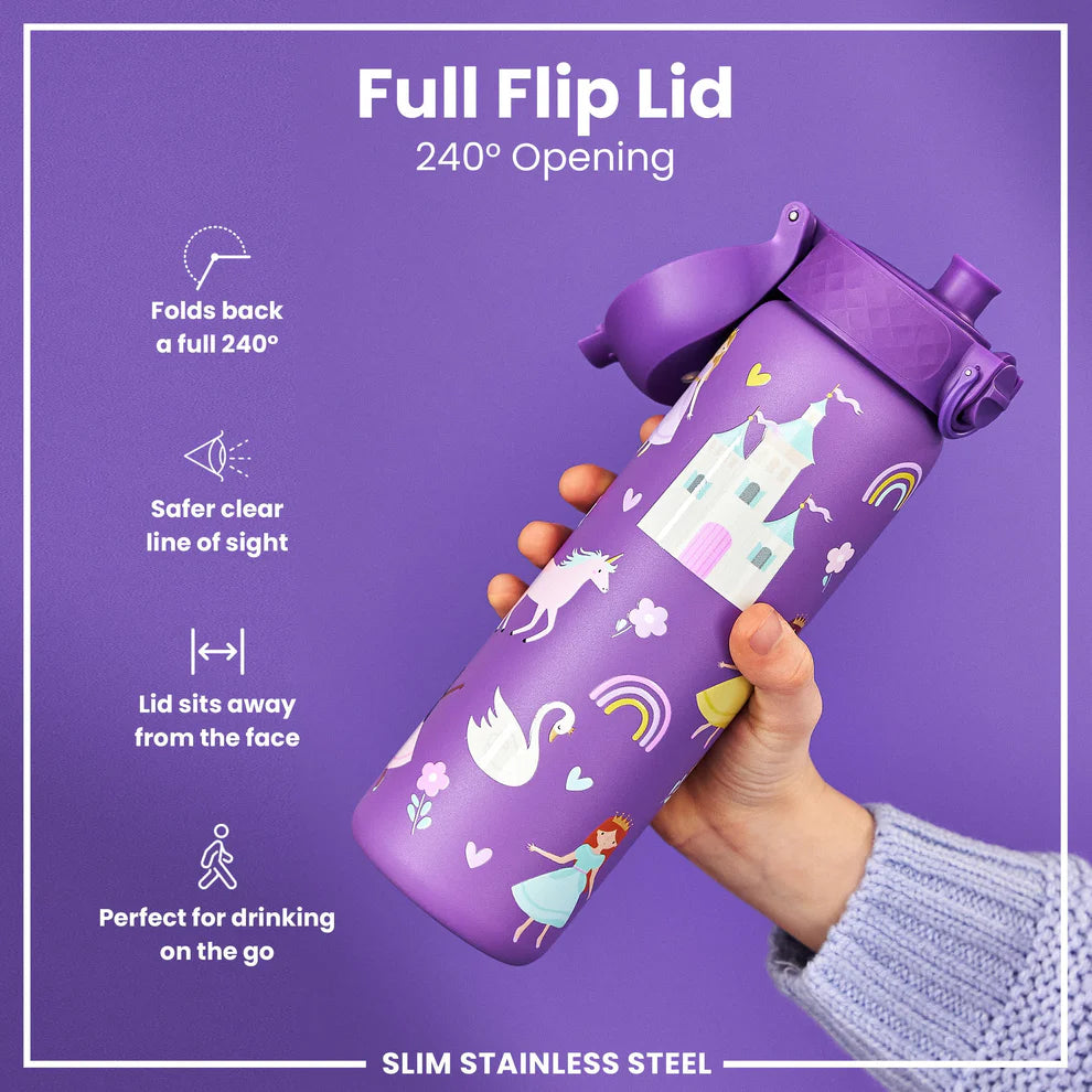 Ion8 Slim Stainless Steel Water Bottle Princess