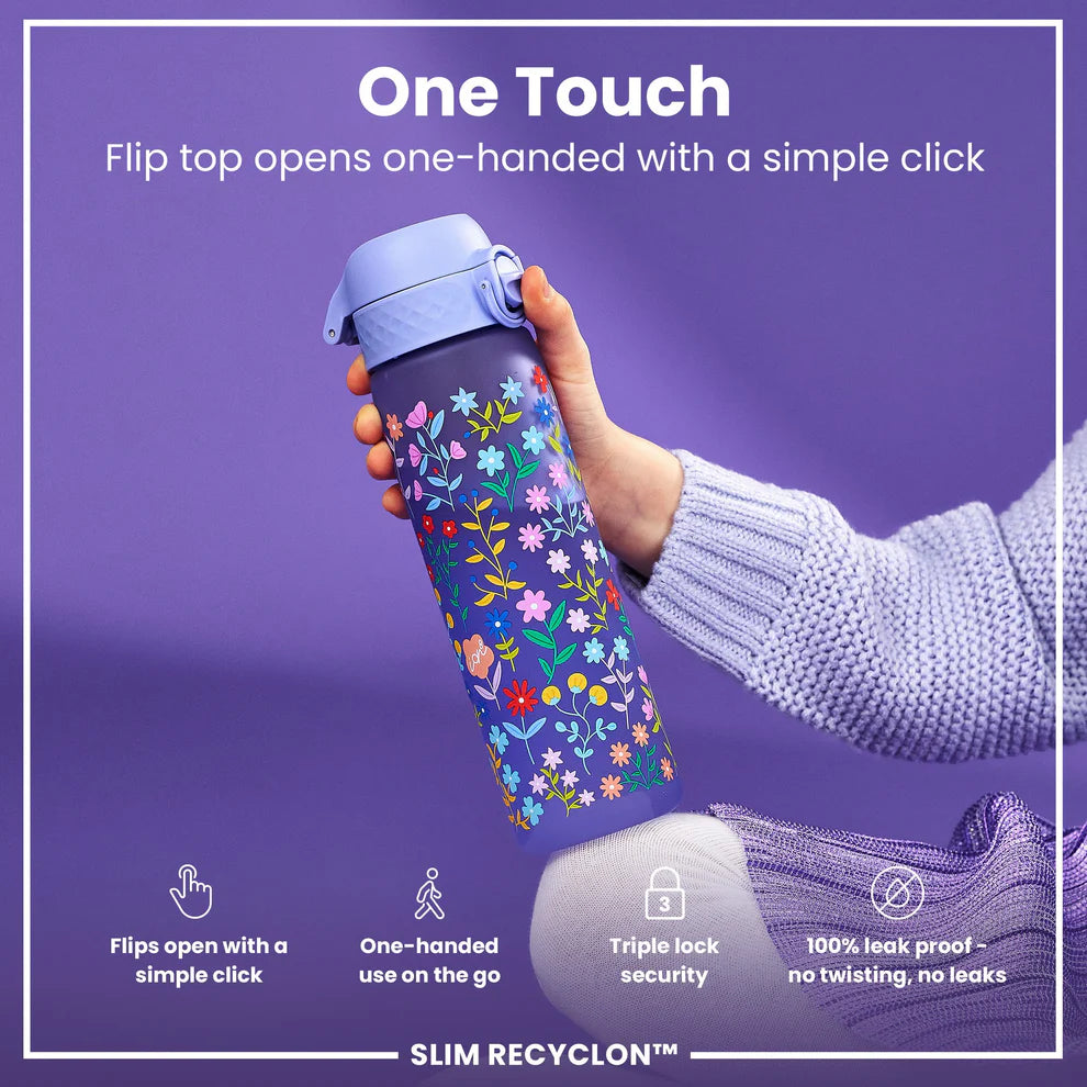 Ion8 Slim Water Bottle Delicate Floral