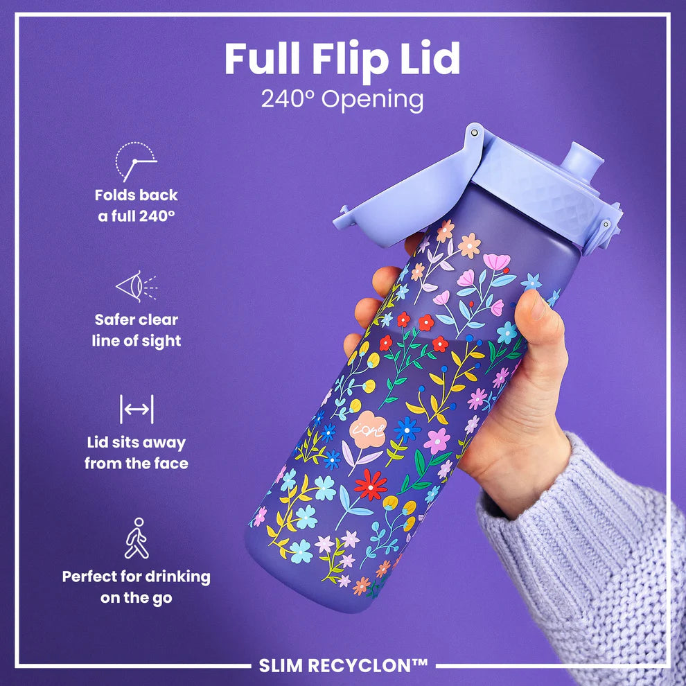Ion8 Slim Water Bottle Delicate Floral