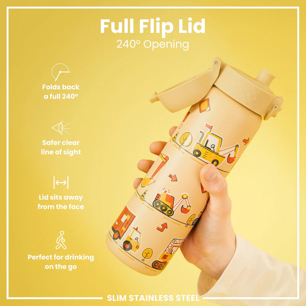 Ion8 Slim Stainless Steel Water Bottle Construction Machine
