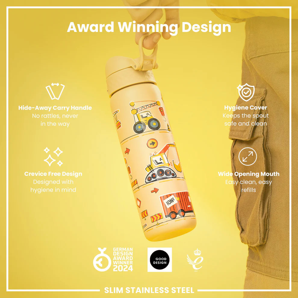 Ion8 Slim Stainless Steel Water Bottle Construction Machine