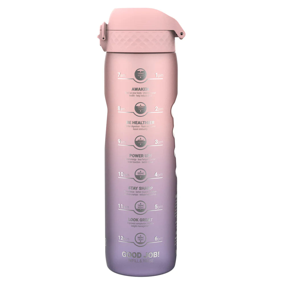 Ion8 Quench Water Bottle Periwinkle Rose Motivator