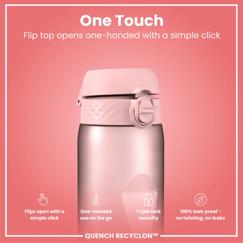 Ion8 Quench Water Bottle Periwinkle Rose Motivator