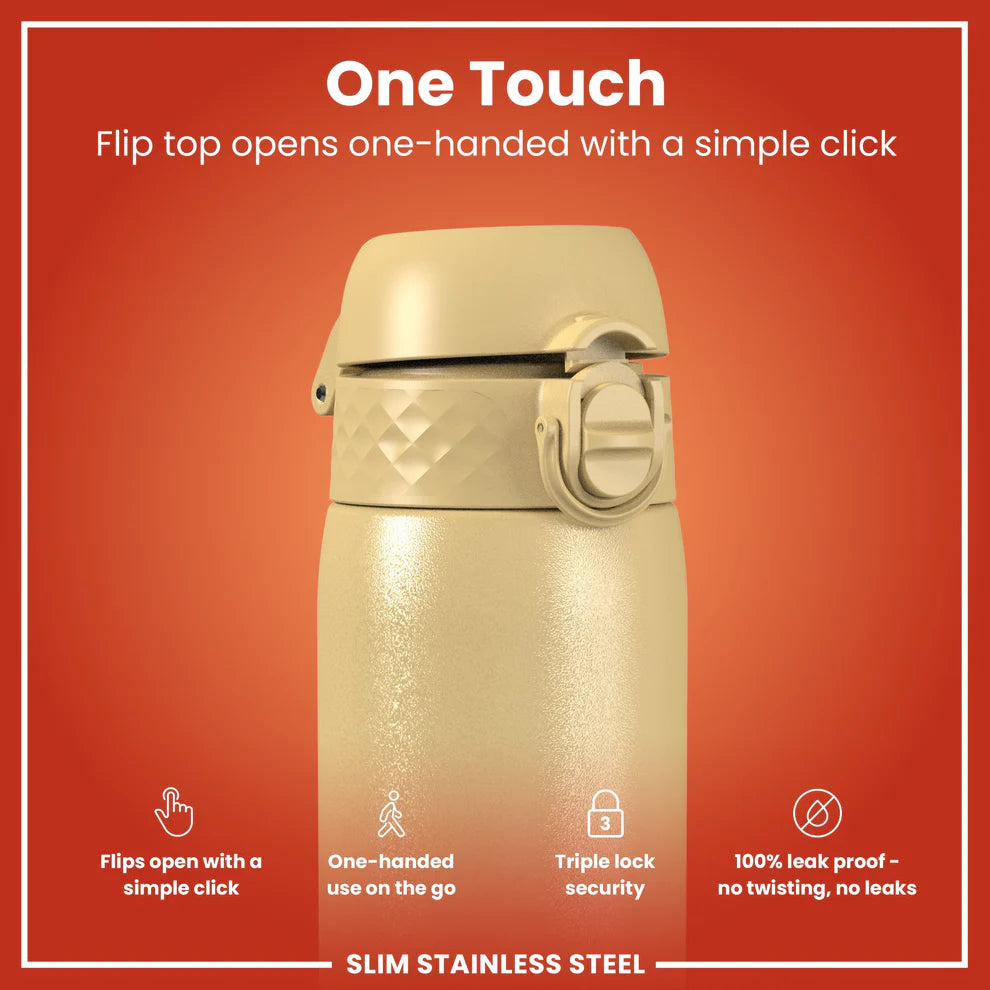 Ion8 Slim Stainless Steel Water Bottle Desert
