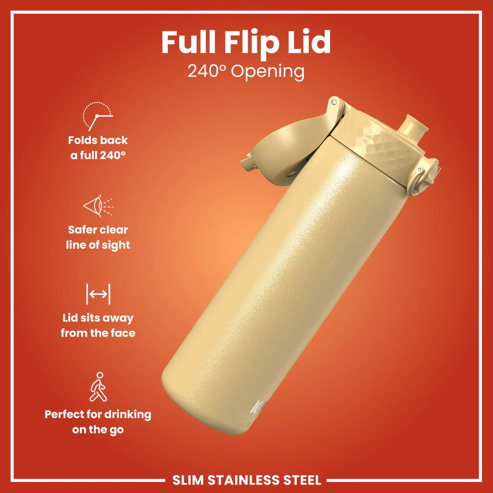 Ion8 Slim Stainless Steel Water Bottle Desert