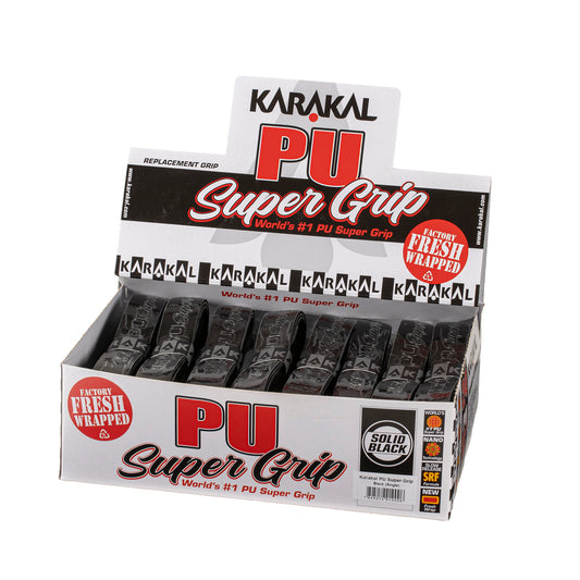 Karakal PU Super Grip Solid Black x 24