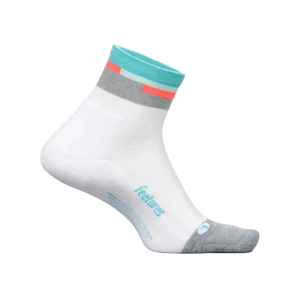 Feetures Elite LC Quarter Aquatic White 1 Pair x 3