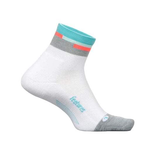 Feetures Elite LC Quarter Aquatic White 1 Pair x 3